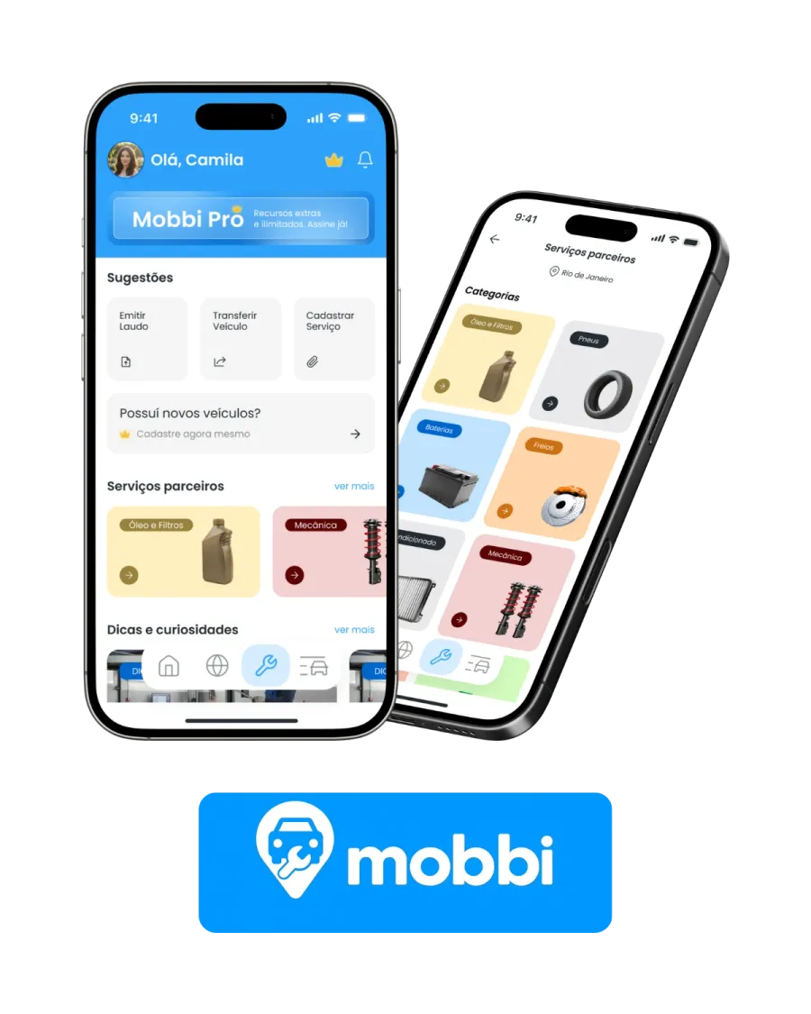 Mockup do aplicativo Mobbi