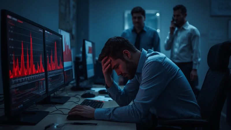 Equipe analisando a saúde e a estabilidade de um sistema em produção